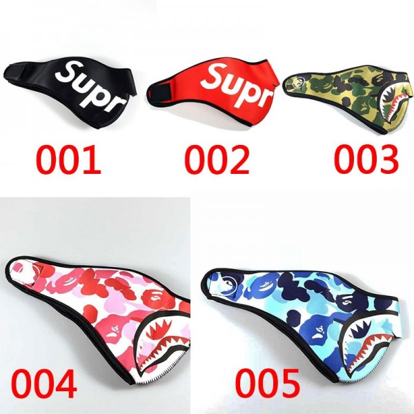 シュプリーム 14AW フルロゴフェイスマスクNeoprene Face Mask  SUPREME 韓国風マスク 洗えるマスクおしゃれアイドル芸能人