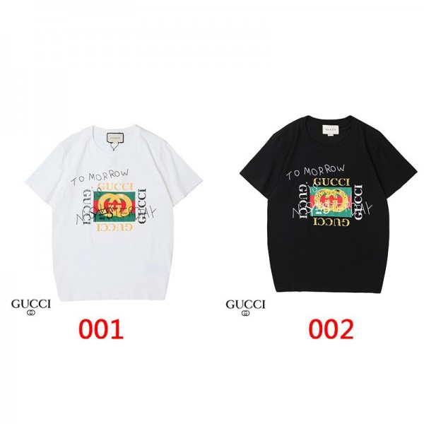 ハイブランド グッチ/Gucci Tシャツ原宿系ファッション Tシャツ  春夏季対応 薄手 単色 半袖 ヒップホップ カジュアル メンズレディースカップルの服トレンド