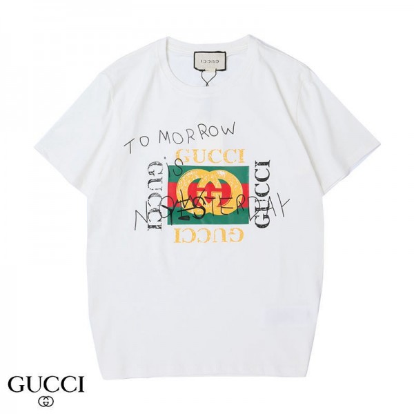 ハイブランド グッチ/Gucci Tシャツ原宿系ファッション Tシャツ  春夏季対応 薄手 単色 半袖 ヒップホップ カジュアル メンズレディースカップルの服トレンド