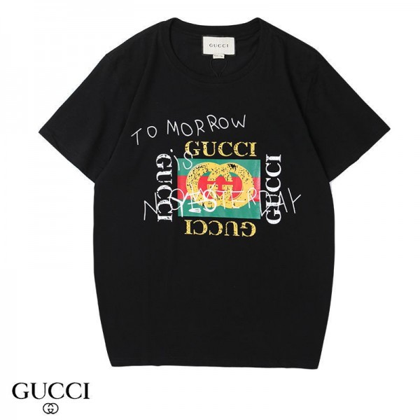 ハイブランド グッチ/Gucci Tシャツ原宿系ファッション Tシャツ  春夏季対応 薄手 単色 半袖 ヒップホップ カジュアル メンズレディースカップルの服トレンド