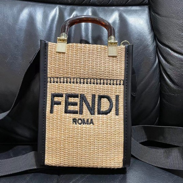 フェンディブランドハンドバッグファッション個性 編み手提げバッグレディース高品質 斜め掛けカバンコピー