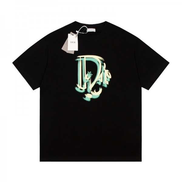Dior ディオールブランド子供半袖tシャツ ハイブランドペア揃いtシャツ 偽物 レディース メンズ ハイブランド半袖tシャツ S¬3XL 男女兼用 Tシャツ カットソー ペアカップル 90¬160CM