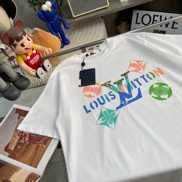 Lv ルイヴィトン親子tシャツハイブランド夏tシャツ偽物レディースメンズブランドキッズtシャツ オーバーサイズ ブランドペア揃い服 コピー 激安屋