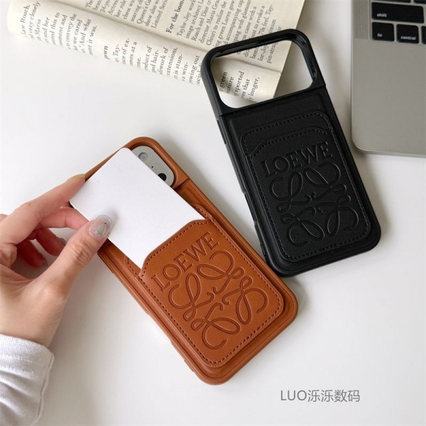 LOEWE ロエベブランドアイフォン17 18 ultra 16 air 15 14 plus 17pro max 15スマホケースストラップ ブランド携帯カバー手帳型スマホケースアイフォン17 15 16カバー格安