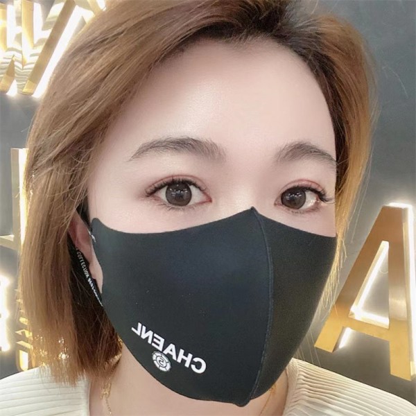 シャネルブランド洗えるマスク Chanel ブラックシンプル 繰り返しマスク小顔効果 通気性がよい 3d立体 フェイスマスク抗菌 防護 コロナ対策マスク