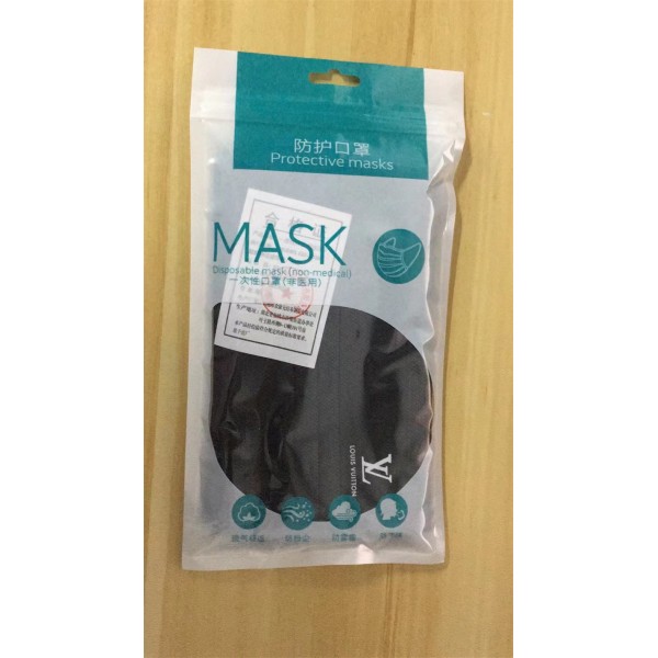 ルイヴィトンブランド不織布マスクシンプル 高品質 通気性がよい 使い捨てマスク20枚入りレディースメンズ 大人用 フェイスマスク日焼け止め 抗菌 コロナ対策マスク