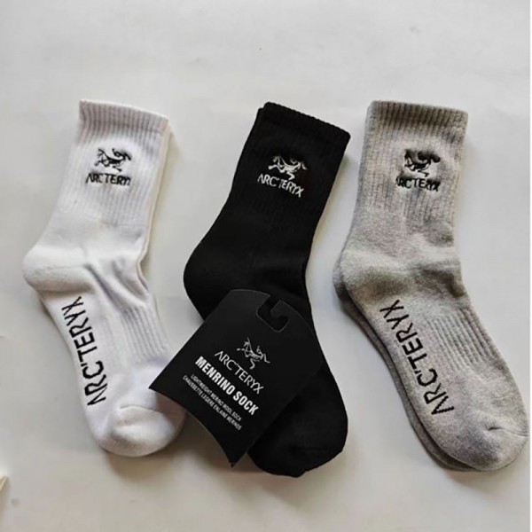ARC'TERYX アークテリクスコットン 靴下 メンズ 通気性ブランドサッカーソックス 高品質浅口ソックス 女の子好き 韓国上質な コットン ソックス くつした