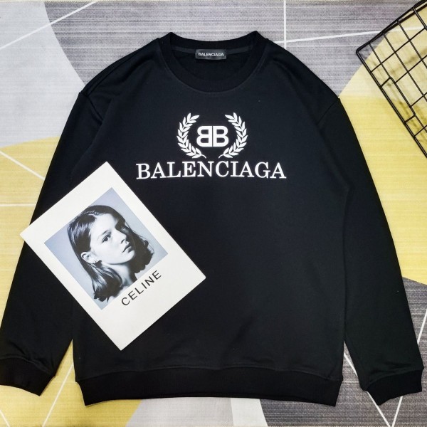 Balenciaga バレンシアガ パーカー 黒白 長袖 シンプル 定番 モノグラム 人気 オシャレ