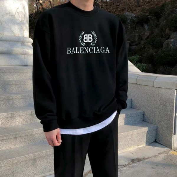 Balenciaga バレンシアガ パーカー 黒白 長袖 シンプル 定番 モノグラム 人気 オシャレ