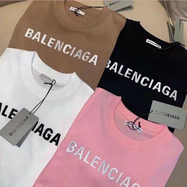 Balenciaga バレンシアガブランドtシャツオーバーサイズハイブランド半袖tシャツ男女兼用Tシャツカットソーペアカップル大人の上質Tシャツ