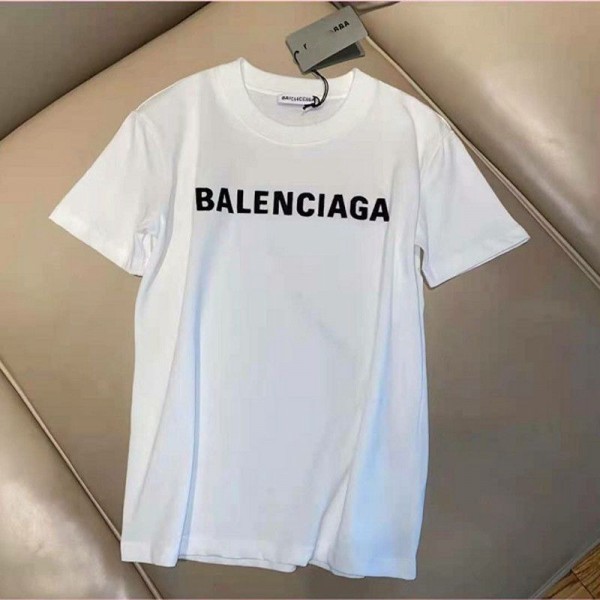 Balenciaga バレンシアガブランドtシャツオーバーサイズハイブランド半袖tシャツ男女兼用Tシャツカットソーペアカップル大人の上質Tシャツ