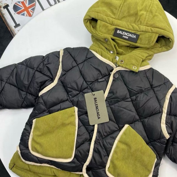 Balenciaga バレンシアガハイブランド中綿ジャケット キッズ 子供 女の子 男の子 秋冬 リバーシブル ジャンパー 90-140cm ボア 前開き 軽量 アウター 秋服 冬服 通園 通学 子供服 キッズ服 エバークローゼット