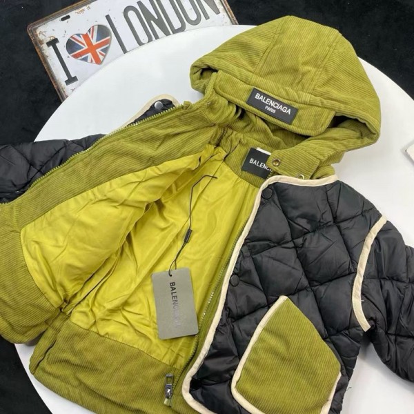 Balenciaga バレンシアガハイブランド中綿ジャケット キッズ 子供 女の子 男の子 秋冬 リバーシブル ジャンパー 90-140cm ボア 前開き 軽量 アウター 秋服 冬服 通園 通学 子供服 キッズ服 エバークローゼット