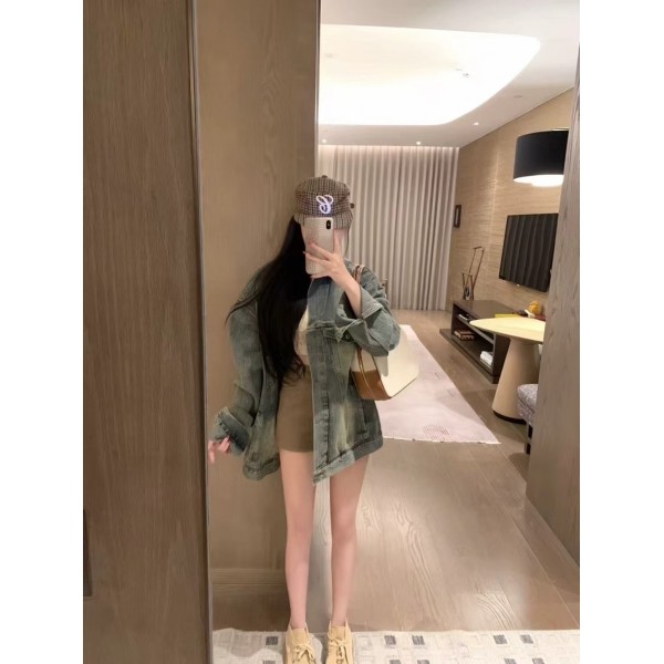 ブランドバレンシアガメンズ Balenciagaデニムジャケット Gジャン レディース ルーズフィット オーバーサイズ カジュアルジャケット 長袖 春秋 アウター 肩落ち 重ね着しやすい 通学 休日 外穿き