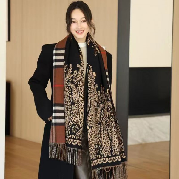 Burberry バーバリーブランドパロディ ストール 激安 秋冬 スカーフ ファッション 使い心地よい肌に優しい ブランドショール男女兼用 リバーシブルマフラー 肩掛け