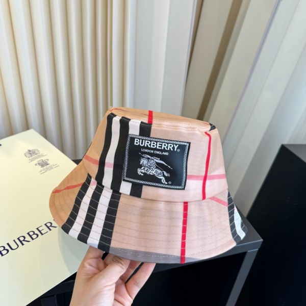 Burberry バーバリーハイブランドキャップ メンズ レディース バケットハット 小顔効果 ベースボール帽子 男女兼用 UVカット チェック柄 サイズ調整可能 ベースボールキャップ 深い オールシーズン 通気性 アウトドア