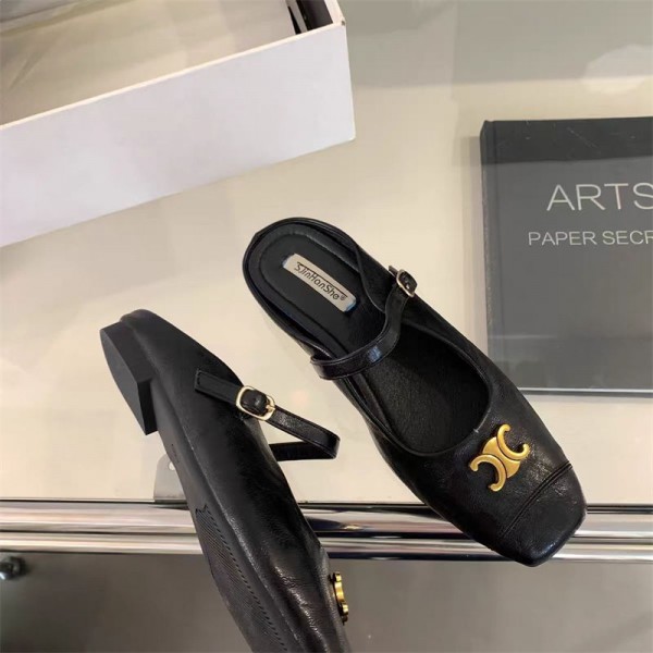 CELINE セリーヌブランドミュール レディース ミュールパンプス 気質 サンダル 夏スリッパ 歩きやすい おしゃれ 上質 通勤 美脚 軽い シューズ 女性用 シンプル 履きやすい 夏 225¬270cm