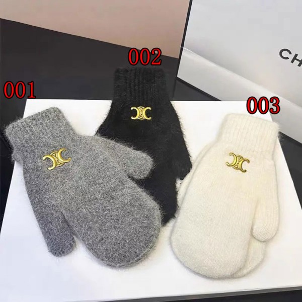 ブランドCelineレディース手袋 ニット製 冬 セリーヌグローブ スマホ対応 女性用 男性用 保温 防寒 暖かい 手袋 秋 かわいい おしゃれ 通勤 通学 男女兼用