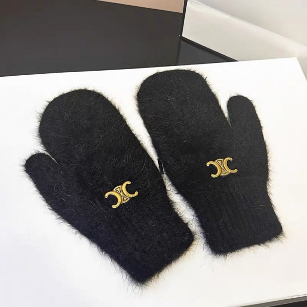 ブランドCelineレディース手袋 ニット製 冬 セリーヌグローブ スマホ対応 女性用 男性用 保温 防寒 暖かい 手袋 秋 かわいい おしゃれ 通勤 通学 男女兼用