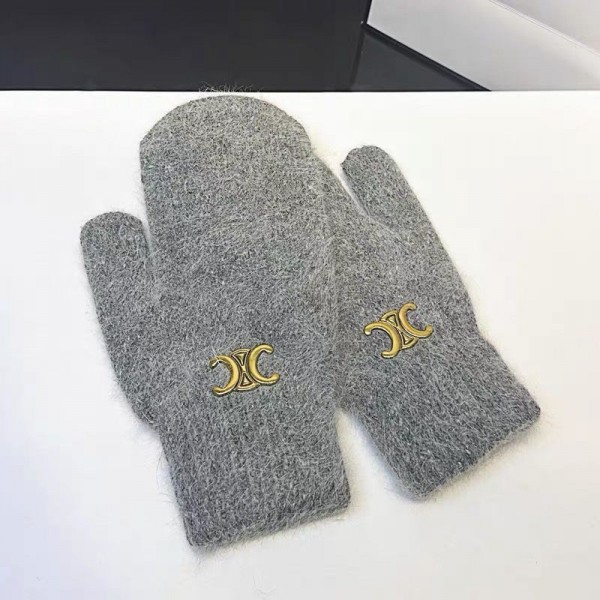 ブランドCelineレディース手袋 ニット製 冬 セリーヌグローブ スマホ対応 女性用 男性用 保温 防寒 暖かい 手袋 秋 かわいい おしゃれ 通勤 通学 男女兼用