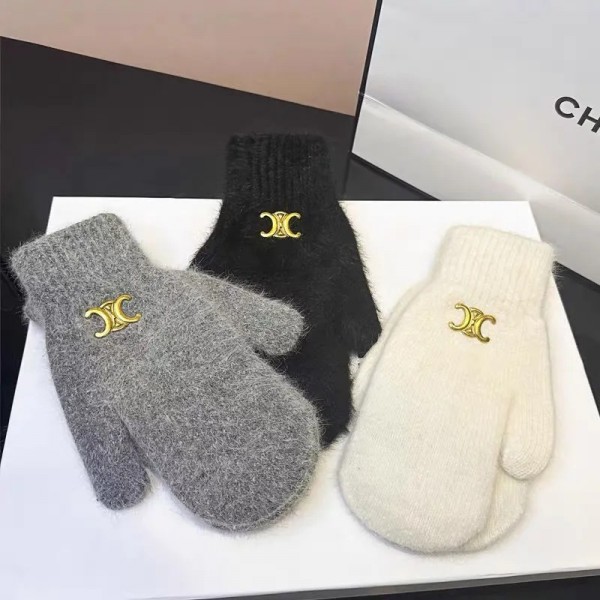 ブランドCelineレディース手袋 ニット製 冬 セリーヌグローブ スマホ対応 女性用 男性用 保温 防寒 暖かい 手袋 秋 かわいい おしゃれ 通勤 通学 男女兼用
