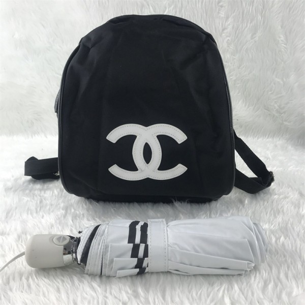 シャネルブランドバッグ chanel ブラック ナイロン製 パックバッグ 大容量 収納 カジュアル バッグ 鞄 男女兼用 シンプル バッグ