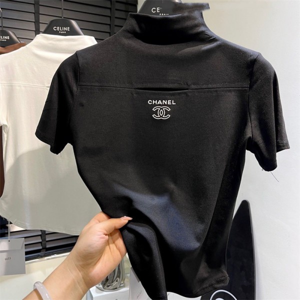 Chanel シャネル夏tシャツブランドかわいいブランドtシャツ上着カジュアルハイブランド半袖tシャツ男女兼用韓国 パチモン tシャツ