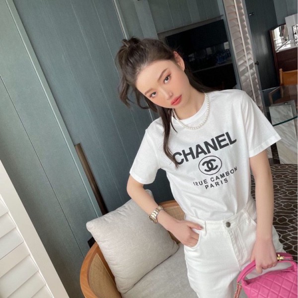 Chanel シャネルtシャツハイブランド夏ブランド半袖tシャツブランドtシャツオーバーサイズブランド 服 コピー 激安屋