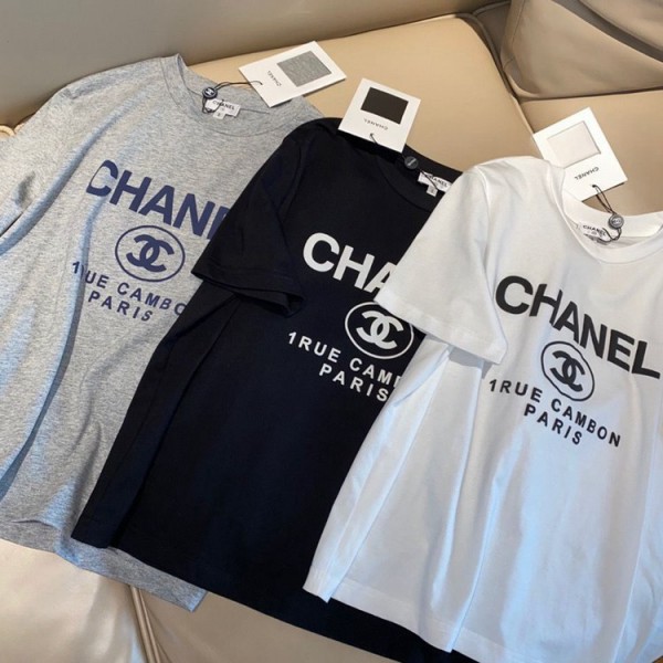 Chanel シャネルtシャツハイブランド夏ブランド半袖tシャツブランドtシャツオーバーサイズブランド 服 コピー 激安屋