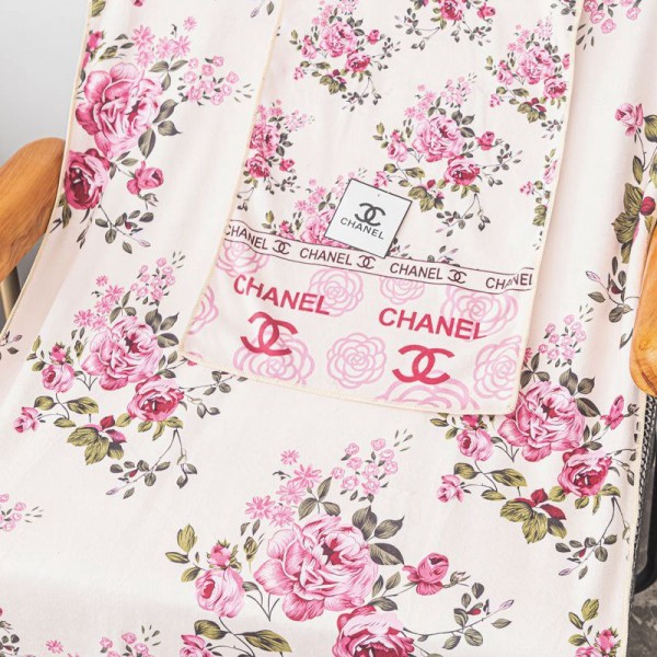 Chanel シャネル人気 ビーチタオル軽量ブランド速乾タオル男女兼用ブランドヘアドライタオル ハンドタオル 耐洗濯タオルブランド 人気 女性