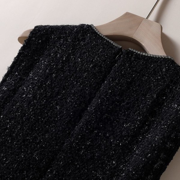 シャネル ツイードスカート レディース サロペット ブランド Chanel ワンピース ロングワンピース オーバーオール キャミワンピース サスペンダー Uネック ノースリーブ 春秋冬 カジュアル ゆったり 体型カバー 通勤 おしゃれ 大人 きれいめ つり M - 4XL