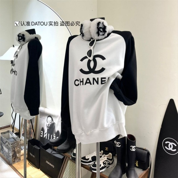 Chanel シャネルレディースメンズプルオーバーブランドハイブランド秋冬服パーカースウェット偽物 男女兼用メンズ 服 コピー