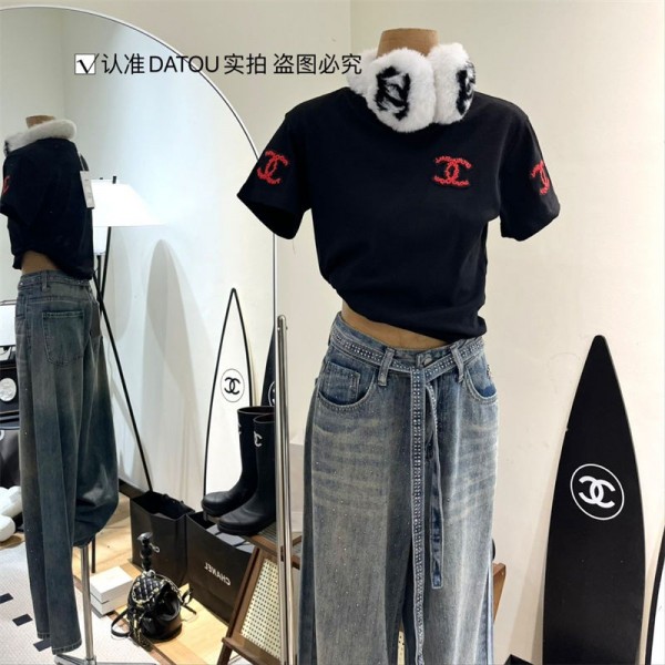 Chanel シャネルtシャツハイブランド夏tシャツブランドかわいいブランドtシャツ上着カジュアルブランド 服 コピー 激安屋