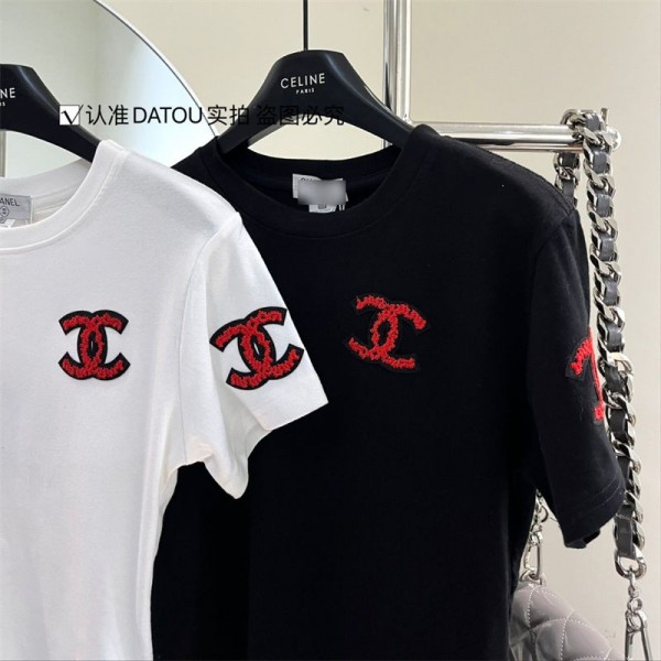 Chanel シャネルtシャツハイブランド夏tシャツブランドかわいいブランドtシャツ上着カジュアルブランド 服 コピー 激安屋
