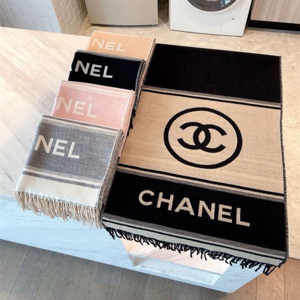 Chanel シャネルメンズ 大判ショール 暖かい春秋 スカーフ ファッション 使い心地よいファッション ふさ飾り 男女兼用 ギフト男女兼用 リバーシブルマフラー 肩掛け