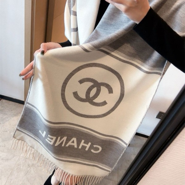 Chanel シャネルメンズ 大判ショール 暖かい春秋 スカーフ ファッション 使い心地よいファッション ふさ飾り 男女兼用 ギフト男女兼用 リバーシブルマフラー 肩掛け