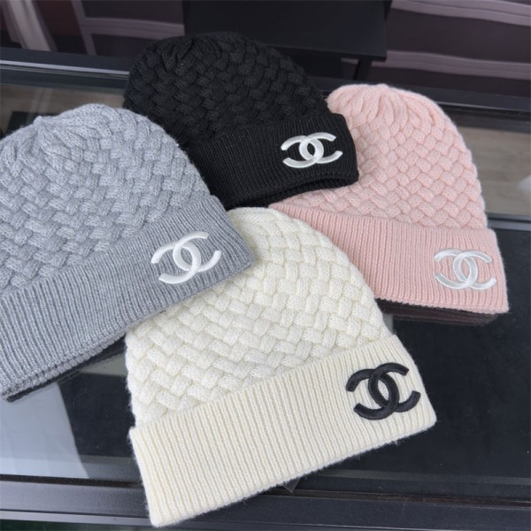 Chanel シャネルハイブランドニット帽 メンズ レディース 秋冬 防寒 小顔効果 暖かい 肌に優しい 伸縮性 柔らかい 抗菌防臭 ニット帽子 防寒ニット帽 帽子 無地 シンプル 通勤通学 フリーサイズ レディース