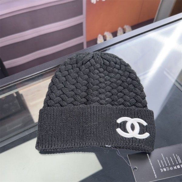 Chanel シャネルハイブランドニット帽 メンズ レディース 秋冬 防寒 小顔効果 暖かい 肌に優しい 伸縮性 柔らかい 抗菌防臭 ニット帽子 防寒ニット帽 帽子 無地 シンプル 通勤通学 フリーサイズ レディース