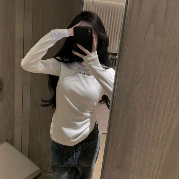Chanel シャネル ブランド長袖tシャツ ハイブランド春秋tシャツ 偽物 レディース メンズ ブランドtシャツ オーバーサイズ ハイブランドtシャツ レディース S - L