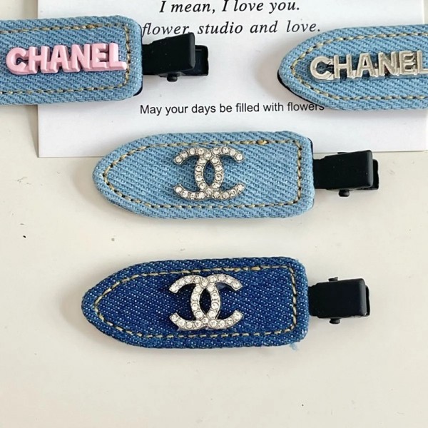 Chanel シャネルハイブランド前髪クリップ 2色セット かわいい 跡がつかない フラット形 スタイリング 髪留め 女優 ヘアクリップ ヘアピン 洗顔 メイク 跡クセ 留め跡 前髪 目立たない