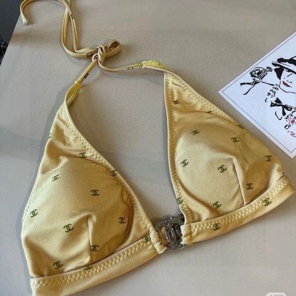 Chanel シャネルハイブランド水着 レディース ビキニ 三角ビキニ ストライプ パット付き 上下セット リボン かわいい スイムウェア エレガント 温泉 海 プール 旅行 S-XL