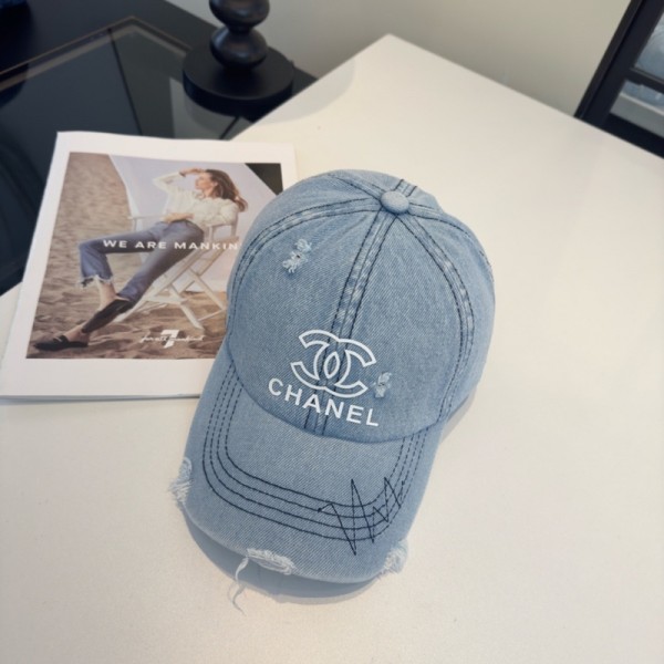 Chanel シャネルハイブランドキャップ デニム ダメージ 刺繍 帽子 メンズ レディース 水洗いデニム 野球帽 おしゃれ スポーツ カジュアル 調節可能 ベースボールキャップ 男女兼用 春 夏 秋 アウトドア