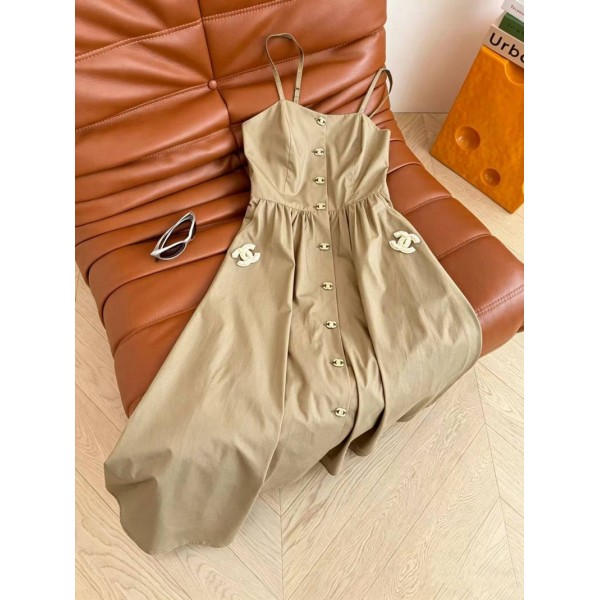 ブランドシャネルChanel キャミワンピース レディース ジャンパースカート ワンピース サスペンダー S¬L キャミソールワンピース 無地 カジュアル シンプル ゆったり 着痩せ おしゃれ