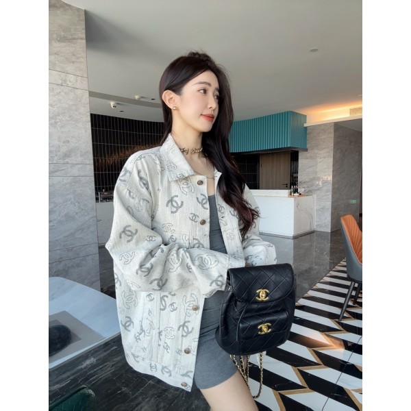 ブランドシャネルChanel デニムジャケット レディース アウター ジージャン ビッグシルエット デニム ジャケット ゆったり 長袖 カジュアル 春秋服 コート オーバーサイズ 個性 M L