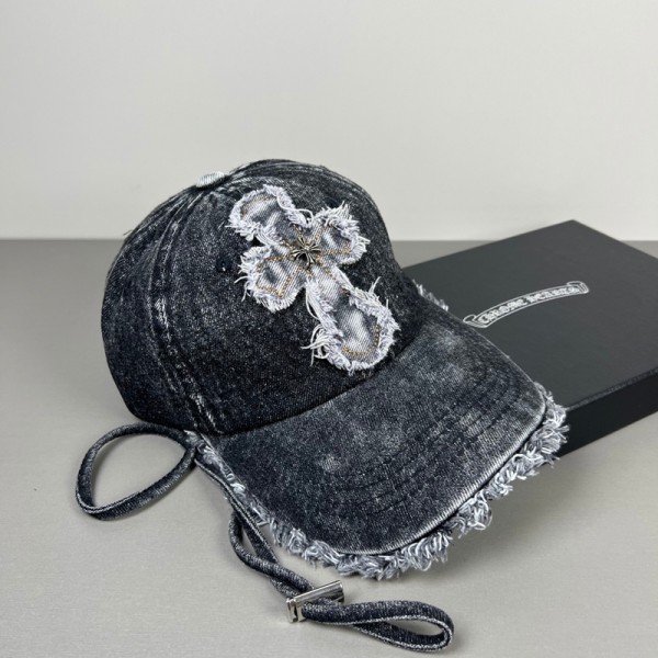 クロムハーツ Chrome Heartsハイブランドキャップ デニム ダメージ 野球帽 刺繍あり 帽子 メンズ レディース 水洗いデニム ヴィンテージ おしゃれ かっこいい アウトドア スポーツ カジュアル 日よけ 紫外線対策 調節可能 男女兼用