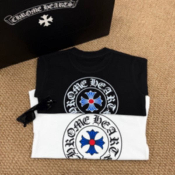 クロムハーツ Chrome Hearts子供tシャツハイブランドキッズ 半袖 Tシャツ 流行り 男の子 女の子 子供服 ベビー服 ストリート風 ワイドシルエット 綿 先染め 夏服 90-150cm