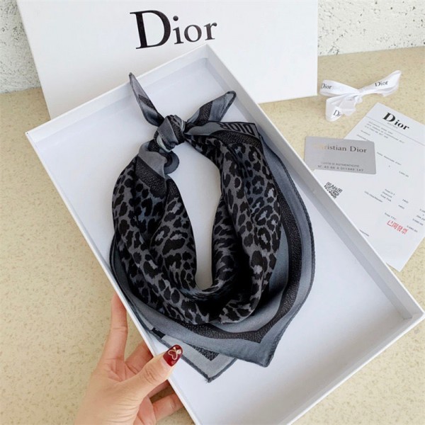 Dior ディオール スカーフ シルク製 ソフト柔らかい オシャレ正方形 レディース向け