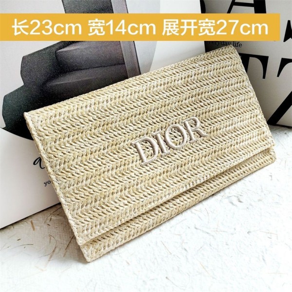 Dior ディオールハイブランド収納 バッグ 編みバッグ 編みウォレット 収納ケース  メイクアップ ポーチ 女性用 空 かぎ針編み フック ケース 編み物 針 収納 メイクアップ ポーチ ナイロン ブラウン