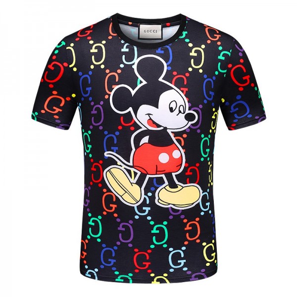 Gucci グッチ ディズニー ハイブランドtシャツ偽物レディースメンズ夏tシャツブランドかわいい20代 30代40代tシャツ 激安パロディ大人の上質Tシャツ