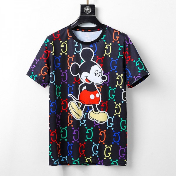 Gucci グッチ ディズニー ハイブランドtシャツ偽物レディースメンズ夏tシャツブランドかわいい20代 30代40代tシャツ 激安パロディ大人の上質Tシャツ